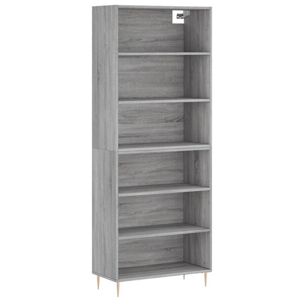 vidaXL Buffet gris béton 69 5x32 5x180 cm bois d'ingénierie