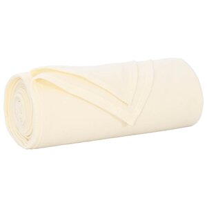 vidaXL Jeté Crème 170 x 130 cm Toison