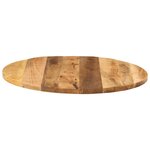 vidaXL Dessus de table Ø 70x3 8 cm rond bois massif de manguier brut