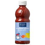 Flacon de 500ml Peinture Acrylique Glossy Terre de Sienne LEFRANC BOURGEOIS