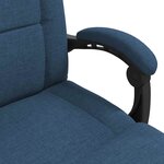 vidaXL Fauteuil de sol ajustable Bleu Tissu