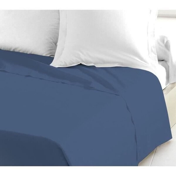 Drap plat bleu 240 x 300 cm