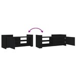 vidaXL Meuble TV Noir 100x35x40 cm Bois d'ingénierie