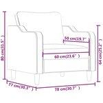 vidaXL Fauteuil Marron 60 cm Tissu