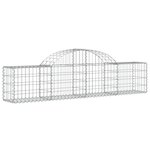 vidaXL Paniers à gabions arqués 15 Pièces 200x30x40/60 cm Fer galvanisé