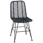 vidaXL Chaise de salle à manger 2 Pièces Noir 44 x 47 x 85 cm