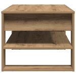 vidaXL Table basse chêne artisanal 102 x 55 x 45 cm Bois d'ingénierie