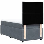 vidaXL Sommier à lattes de lit et matelas Gris foncé 80x200 cm Velours