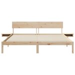 vidaXL Cadre de lit avec tête de lit Marron 180 x 200 cm Pin massif