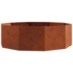 vidaXL Jardinière Rouillé 120 x 120 x 35 cm