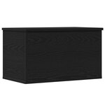 Boîte de rangement vidaXL avec couvercle en chêne noir 60x35x35 cm en bois d'ingénierie