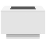 vidaXL Table basse avec LED blanc 60x60x40 cm bois d'ingénierie
