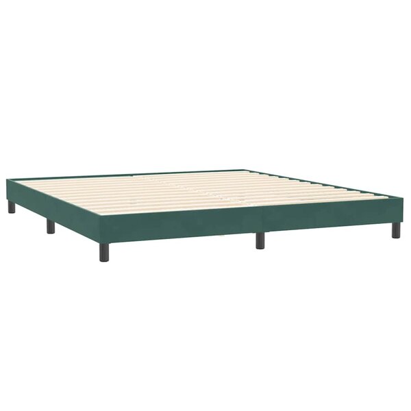 vidaXL Cadre de lit sans matelas vert foncé 200x220 cm velours