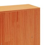 vidaXL Lit bibliothèque sans matelas cire marron 180x200 cm pin massif