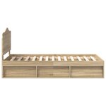 vidaXL Cadre de lit Chêne Sonoma 90 x 200 cm Pin massif