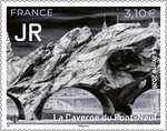 Timbre - JR - La caverne du Pont-Neuf - Lettre verte