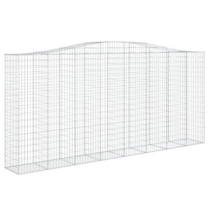 vidaXL Panier de gabions arqué 400x50x180/200 cm Fer galvanisé
