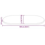 vidaXL Dessus de table 100x50x2 5 cm bois de pin massif ovale