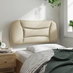vidaXL Coussin de tête de lit crème 90 cm tissu