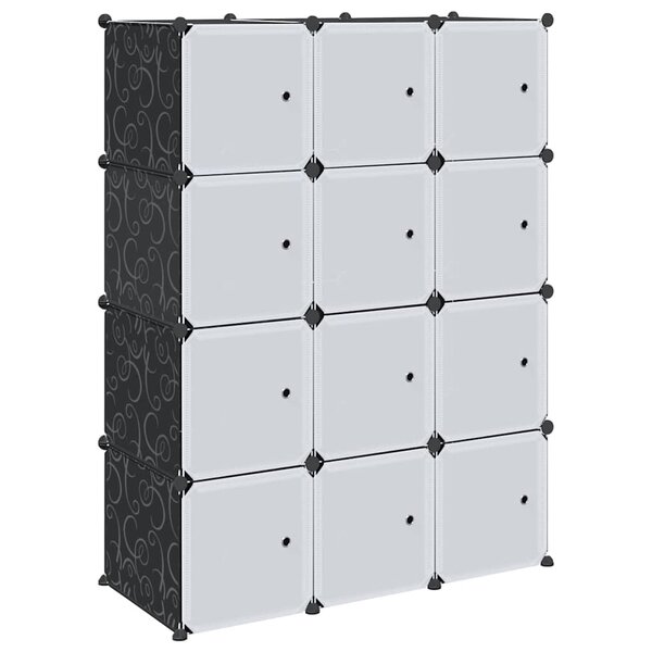 vidaXL Cubes de rangement 12 Pièces avec tiges de suspension PP