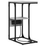 vidaXL Cabinet de chevet avec tiroir Sonoma gris 41.5 x 26 x 60.5 cm