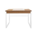 Bureau industriel en bois et métal avec tiroir