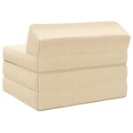vidaXL Canapé-lit pliable Crème 200 x 70 x 10 cm