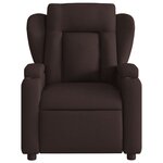 vidaXL Fauteuil de massage inclinable Marron foncé Tissu
