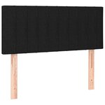 vidaXL Sommier à lattes de lit matelas et LED noir 120x190 cm tissu