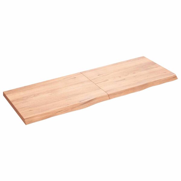 vidaXL Dessus de table marron clair bois chêne massif traité