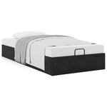 vidaXL Cadre de lit ottoman sans matelas noir 90x200 cm velours