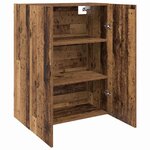 vidaXL Armoires Murailles 2 Pièces Bois ancien 69 5 x 34 x 90 cm