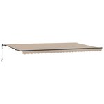 vidaXL Auvent Rétractable Beige 600 ×300 cm tissu