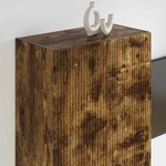 vidaXL Meuble TV mural Chêne fumé 59 5 x 31 x 100 cm Bois d'ingénierie