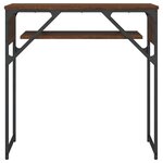 vidaXL Table console avec étagère chêne marron 75x30x75 cm