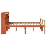vidaXL Lit bibliothèque sans matelas cire marron 150x200 cm pin massif
