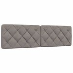 vidaXL Lit avec matelas taupe 180x200 cm tissu