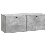 vidaXL Meuble TV mural 78 5 x 31 x 30 cm Gris béton Bois d'ingénierie