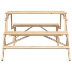 vidaXL Table de pique-nique avec bancs sapin massif 2 en 1 convertible