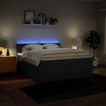 vidaXL Sommier à lattes de lit avec matelas Bleu 180x200 cm Tissu