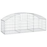 vidaXL Panier de gabions arqué 150x50x40/60 cm Fer galvanisé