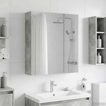 vidaXL Armoire Miroir de Salle de Bain Gris béton 60 x 14 5 x 70 cm