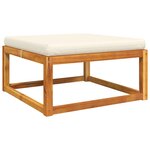 vidaXL Salon de jardin avec coussins 7 Pièces bois massif d'acacia