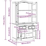 vidaXL Buffet avec tiroir Blanc 100 x 48 5 x 179 cm Pin massif