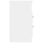 vidaXL Table de chevet Blanc Bois d'ingénierie