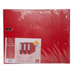 Lot De 3 Classeurs À Levier - Dos De 80mm - Format A4 - Extérieur En Polypropylène / Intérieur En Papier - Rouge - X 4 - Exacompta