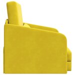 vidaXL Canapé-Lit Jaune 65 x 80 x 83 cm Velours