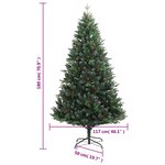 vidaXL Sapin de Noël artificiel à charnières avec baies rouges 180 cm