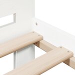 vidaXL Cadre de lit sans matelas blanc 180x200 cm bois massif de pin