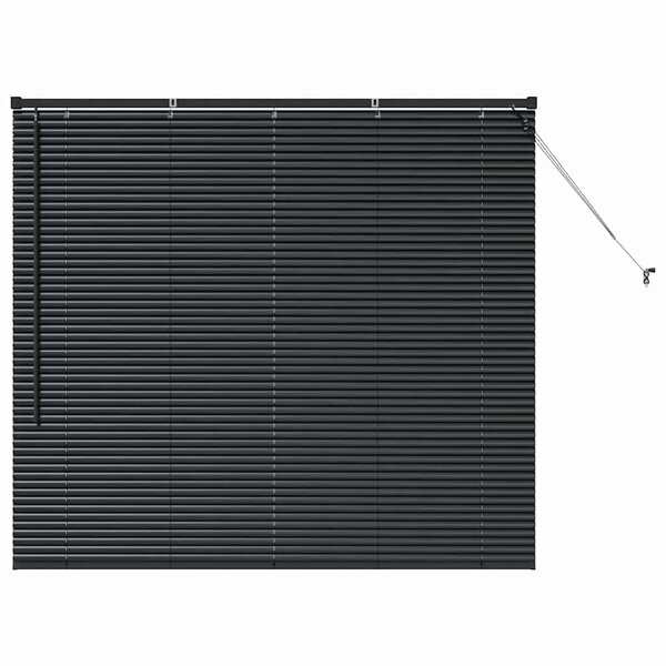 vidaXL Store de Fenêtre avec des rideaux Autre Noir 80 x 130 cm Aluminium